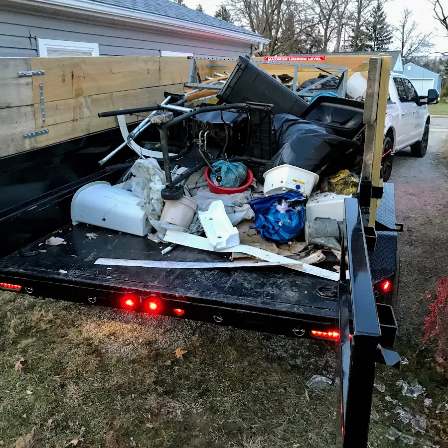 Roll-off dumpster delivered to a residential driveway in Wellsville